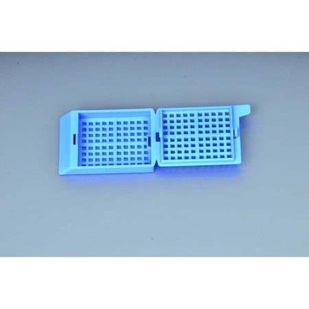 Synthware BIOPSY CASSETTE, 45 DegreeANGLE W/REMOVABLE LID&STRIPE HOLES WHITE, PK 2000 0107-1130-16